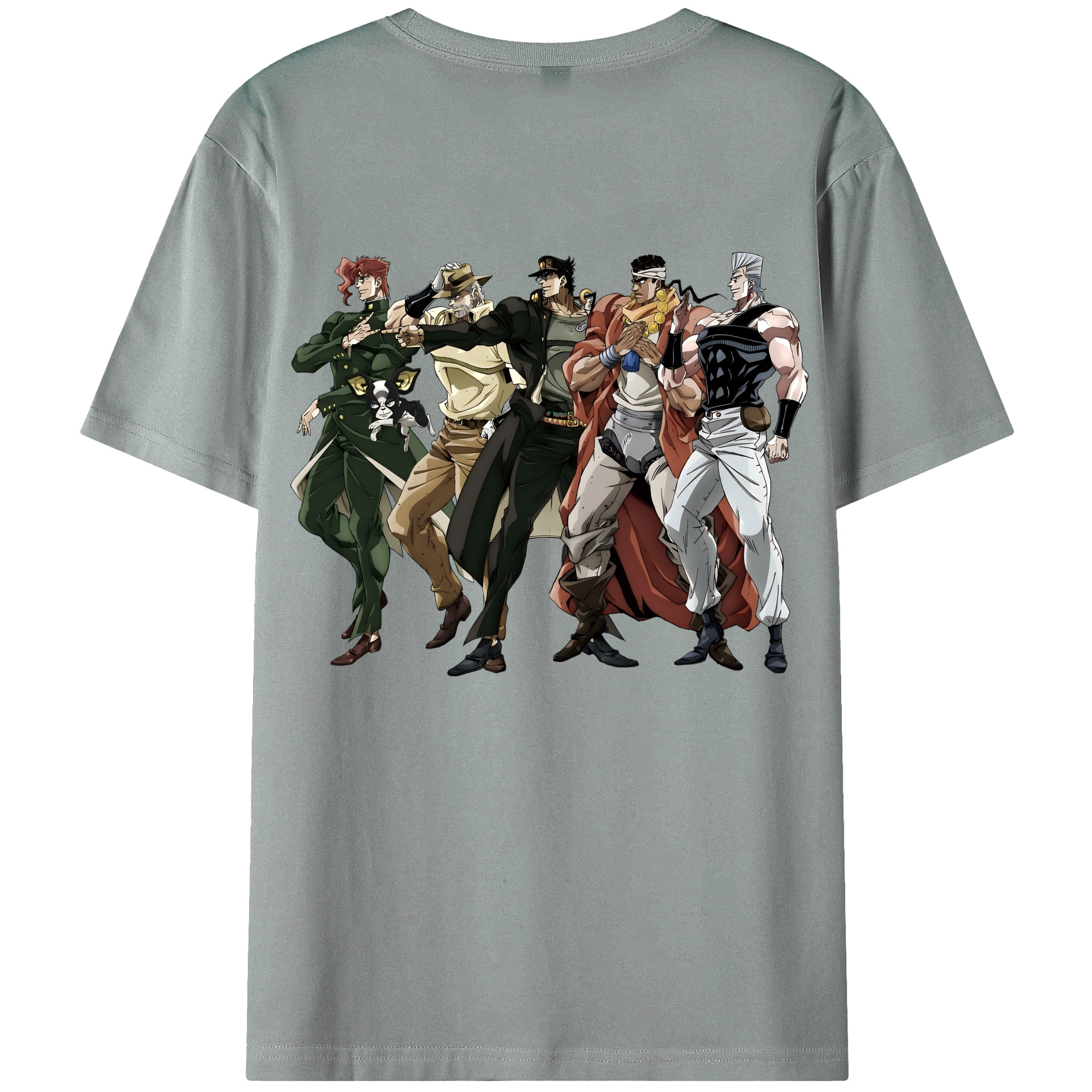 （画像用） ジョジョの奇妙な冒険 JoJo's Bizarre Adventure 綿100％ メンズ半袖Tシャツ（バックプリント） 通気性